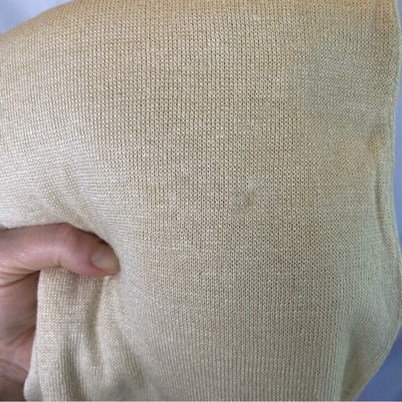 Max Studio Women's Knit Duster Cardigan Sweater XS Cream Lightweight Tie Front - Picture 8 of 8